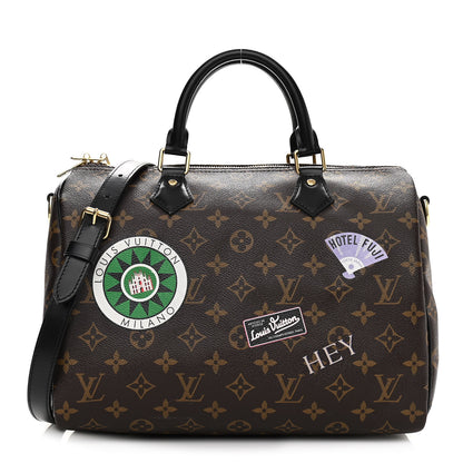 Louis Vuitton Monogram My World Tour Speedy Bandouliere 30 Black 1 of 10