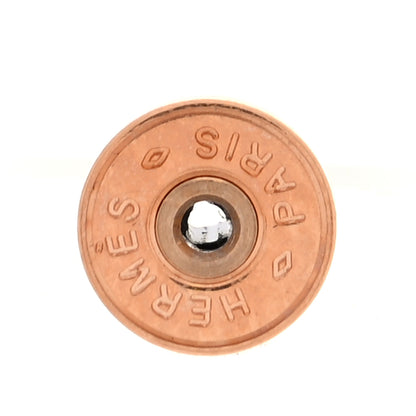 Hermes Rose Gold Swift Disco Faubourg Drop Earrings Bordeaux 4 of 5