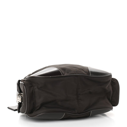 Prada Calfskin Tessuto Nylon Shoulder Bag Moro 4 of 9