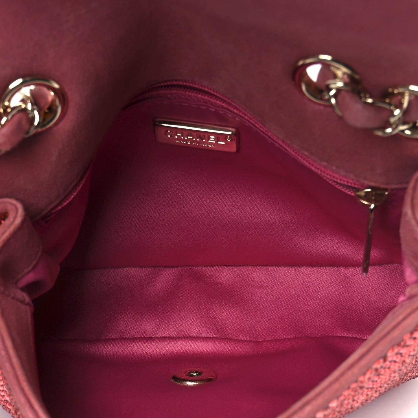 Metallic Goatskin Strass Small Flap Bag Pink