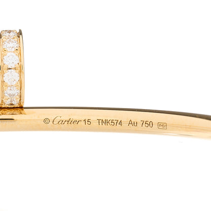 Cartier 18K Yellow Gold Diamond Small Juste Un Clou Bracelet 15 3 of 4