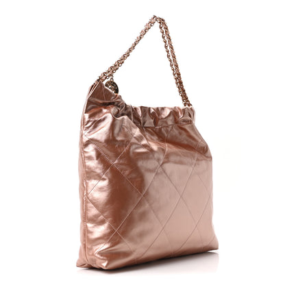 Chanel Metallic Calfskin Quilted Chanel 22 Copper 3 of 10