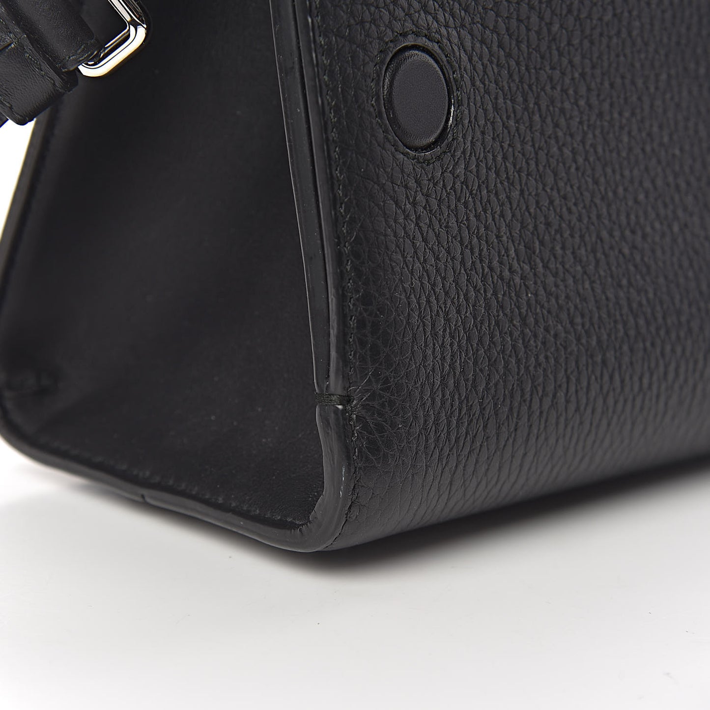 Grained Calfskin Mini Diorever Flap Black