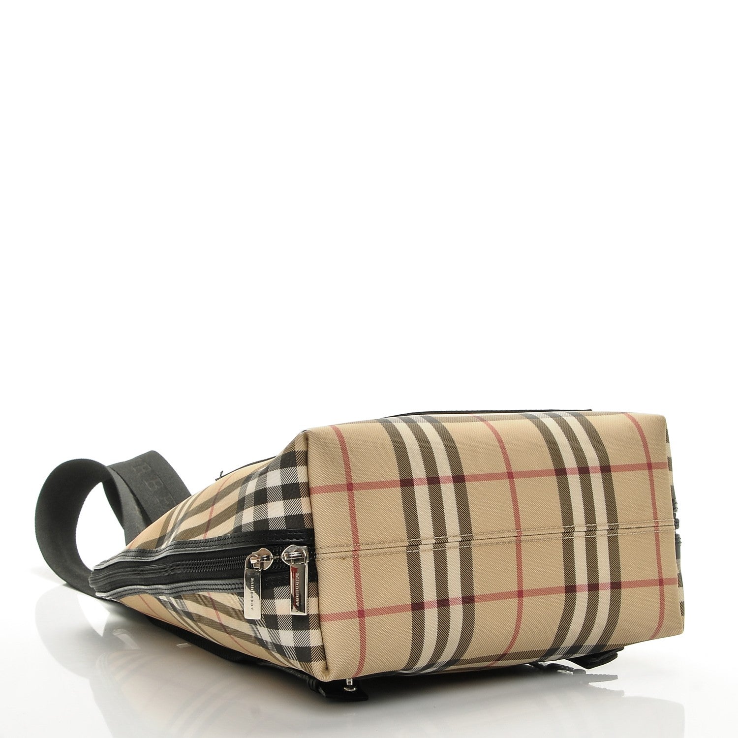 Burberry Canvas House Check Backpack Black 4 of 11