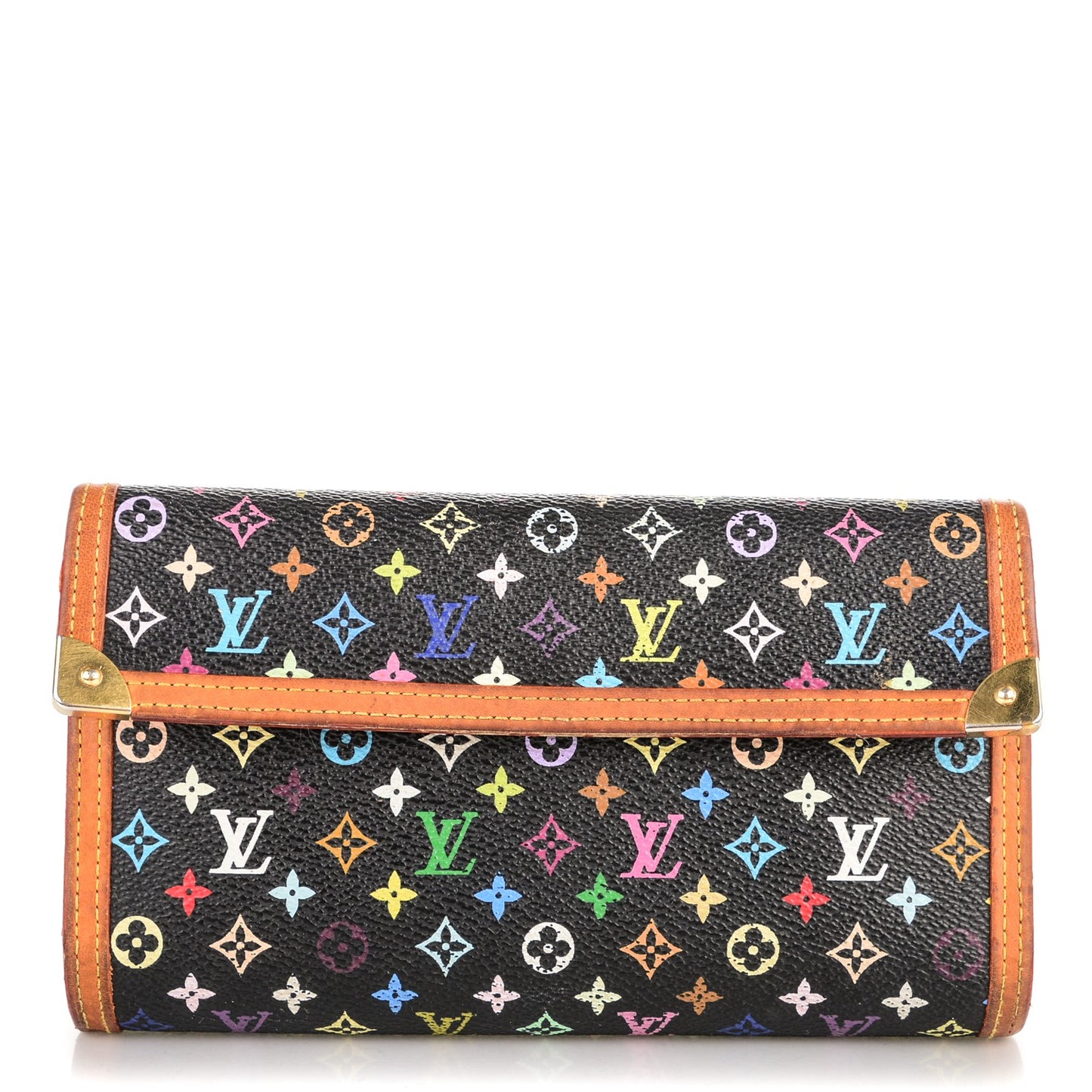 Monogram Multicolor Porte Tresor International Wallet Black
