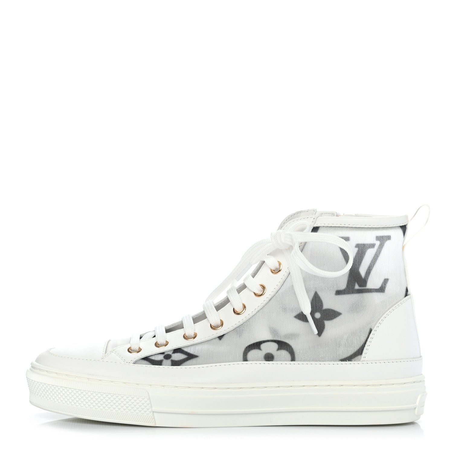 Louis Vuitton Technical Fabric Calfskin Monogram Giant Printed Stellar Sneaker Boots 38.5 1 of 8