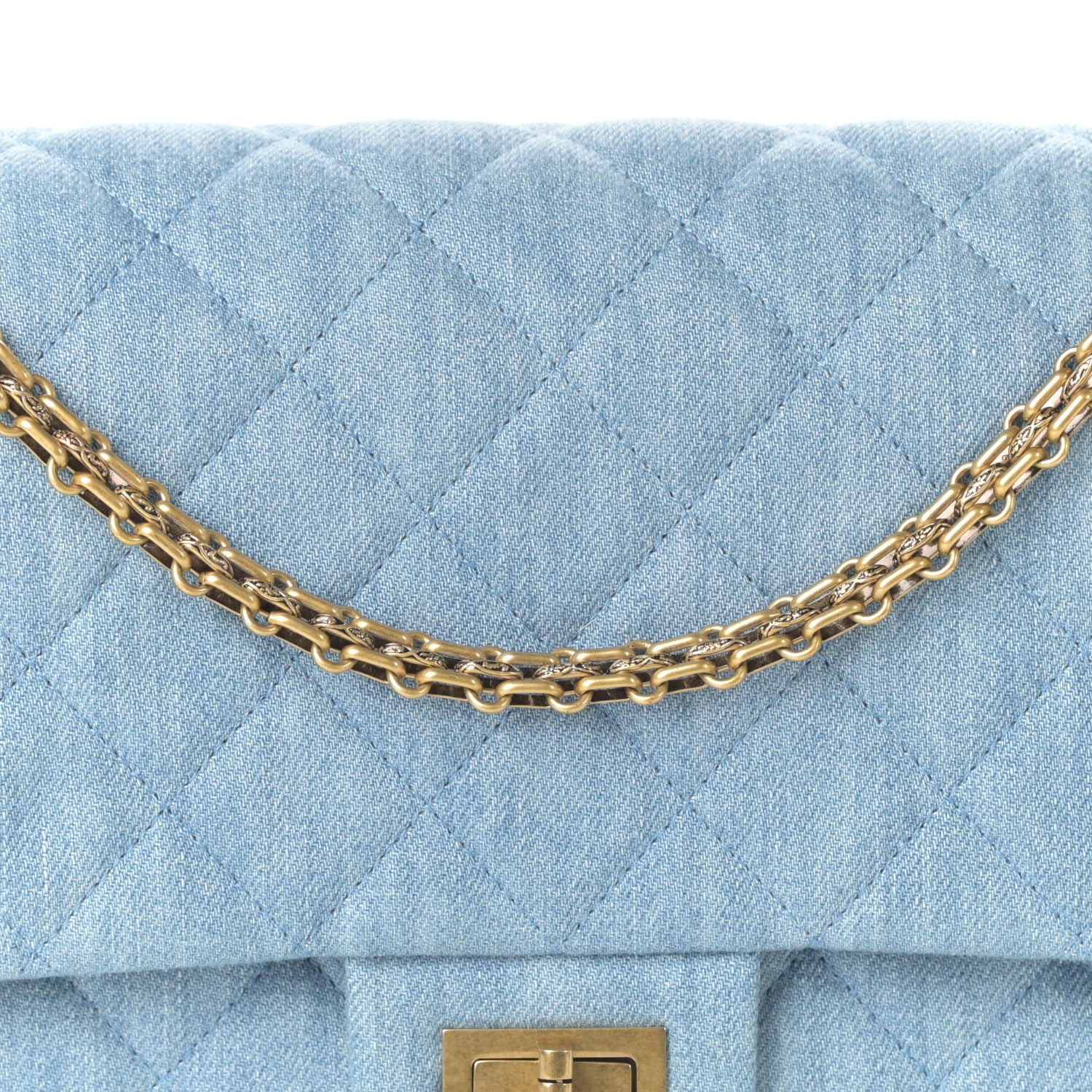 Chanel Denim Quilted 2.55 Reissue 226 Flap Light Blue 8 of 10