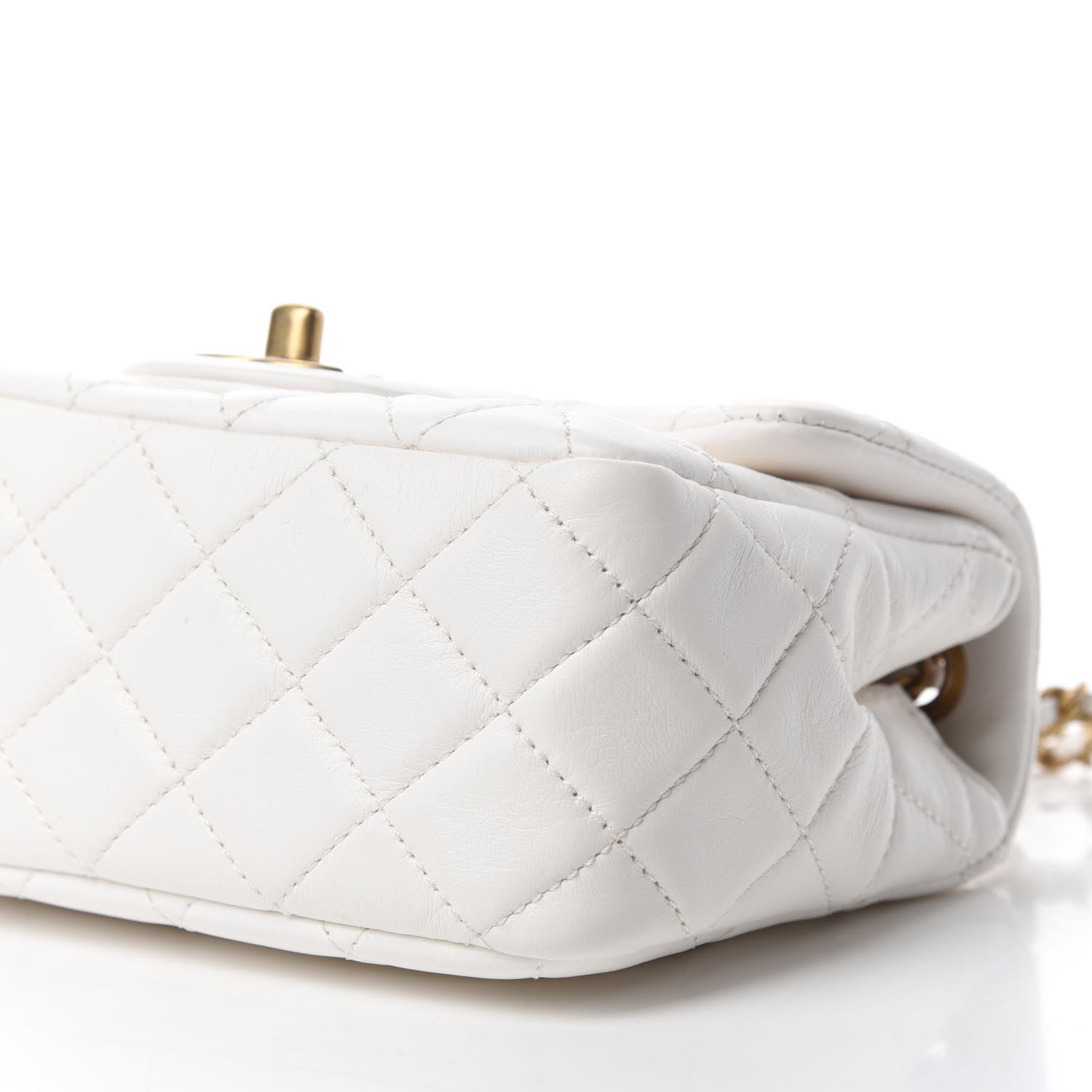 Chanel Lambskin Quilted Mini Pearl Crush Flap White 7 of 11