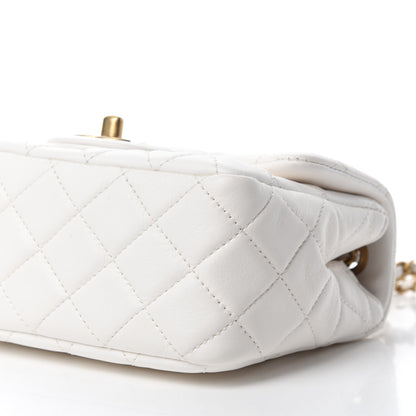 Chanel Lambskin Quilted Mini Pearl Crush Flap White 7 of 11
