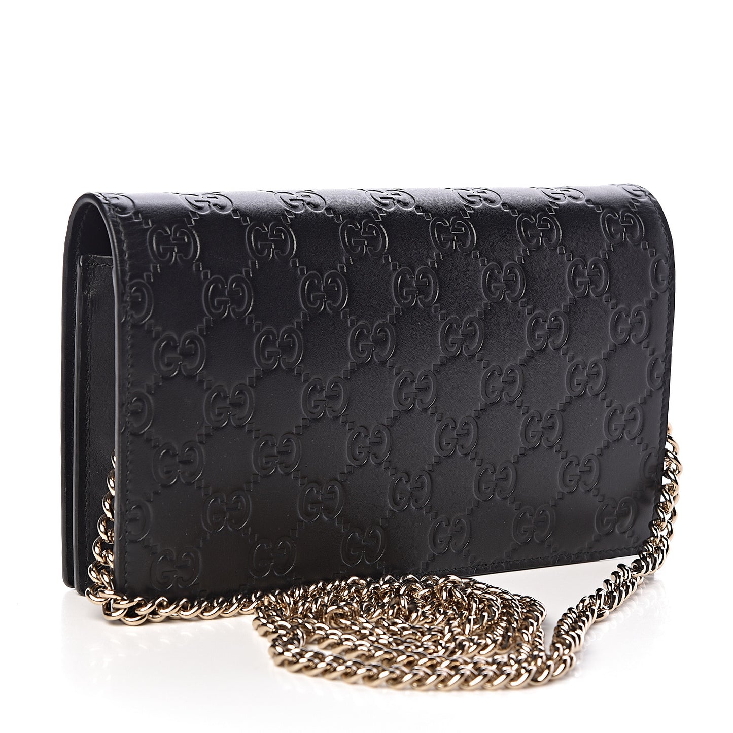 Guccissima Signature Bowy Chain Wallet Black