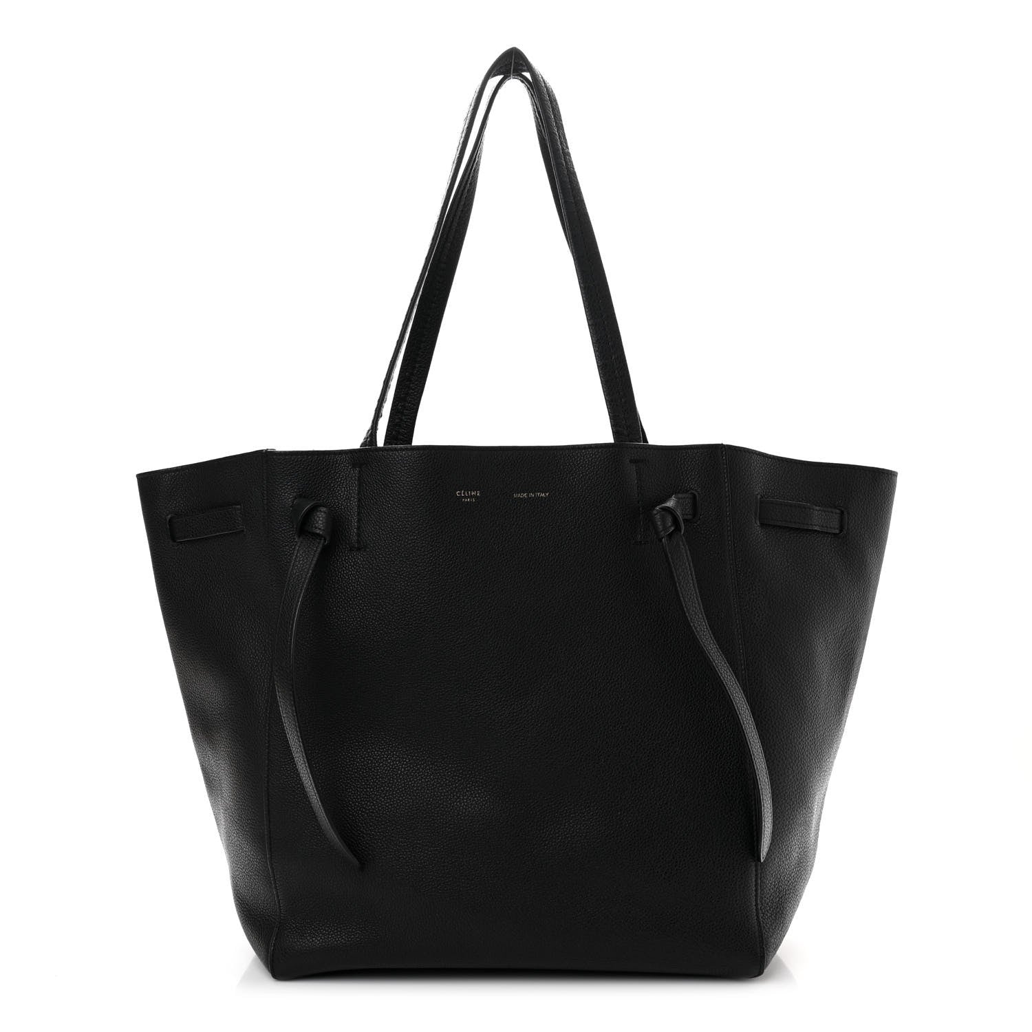 Celine Soft Grained Calfskin Medium Belt Cabas Phantom Black 1 of 12