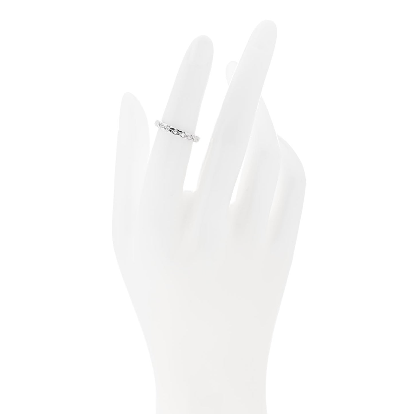 Platinum Diamond Mini Coco Crush Ring 49 4.75