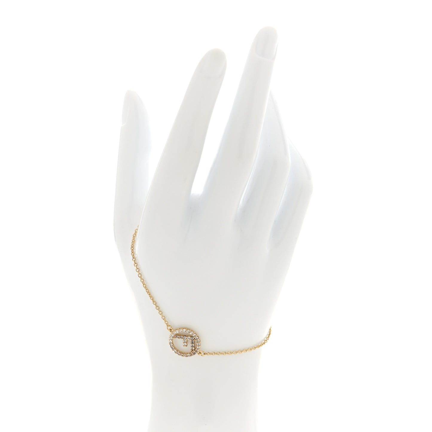 Brass Crystal F is Fendi Bracelet Gold