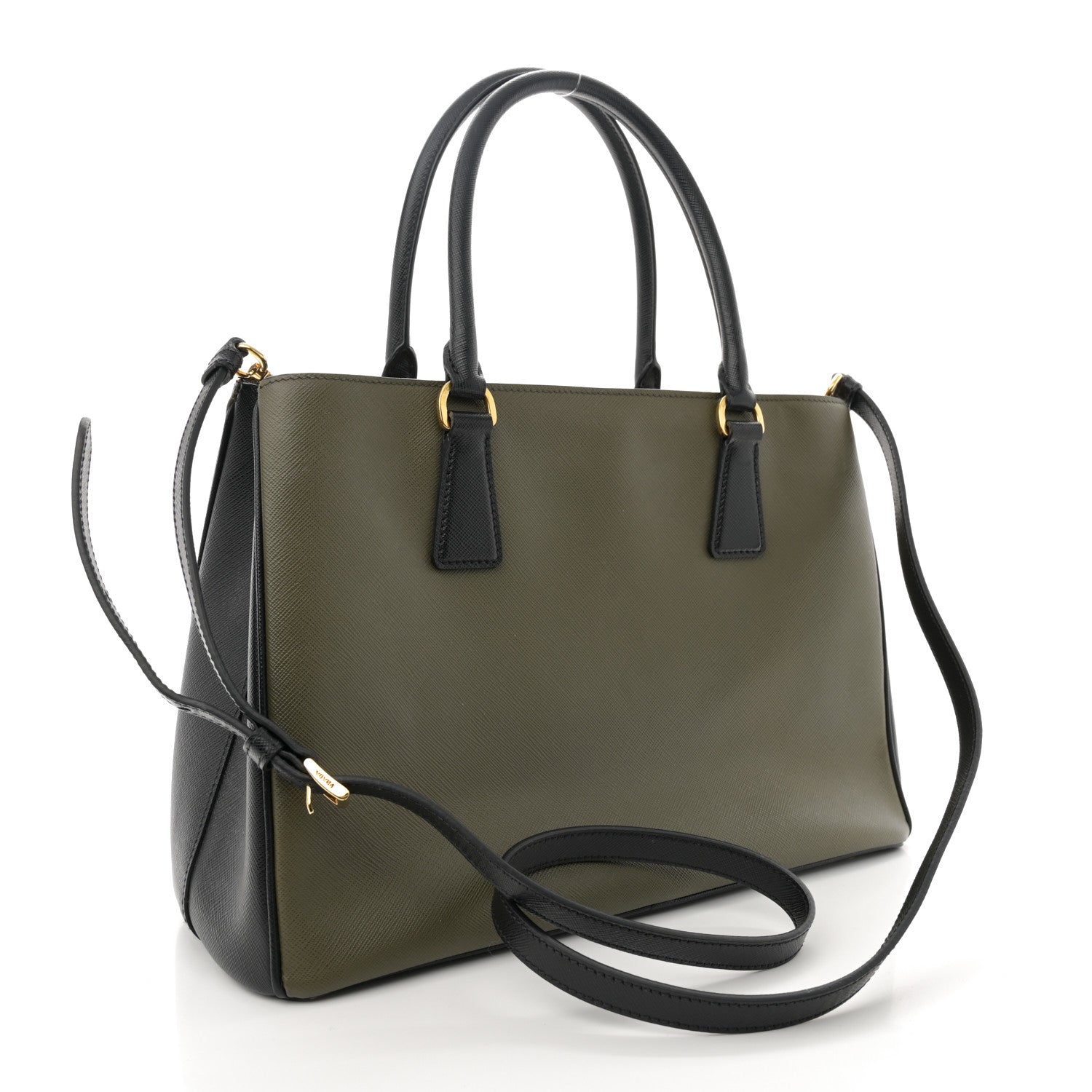 Prada Saffiano Lux Medium Tote Militaire 3 of 14