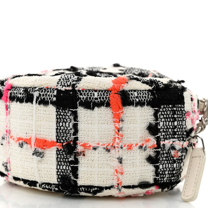 Chanel Tweed Quilted Round Clutch With Chain Black White Multicolor 10 of 10