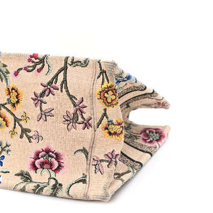 Christian Dior Raffia Embroidered Petites Fleurs Medium Book Tote Natural 10 of 12