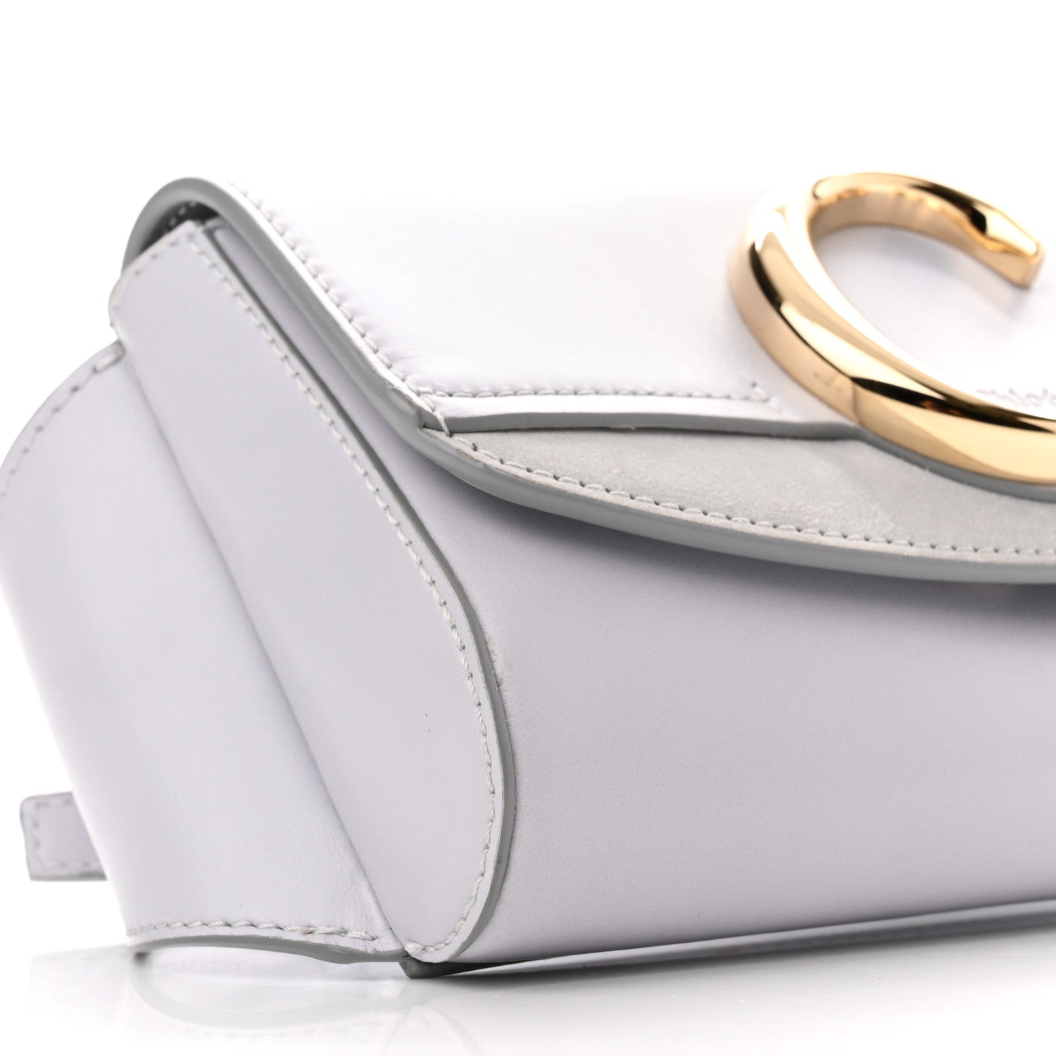 Chloe Calfskin Suede C Belt Bag Light Cloud 9 of 10