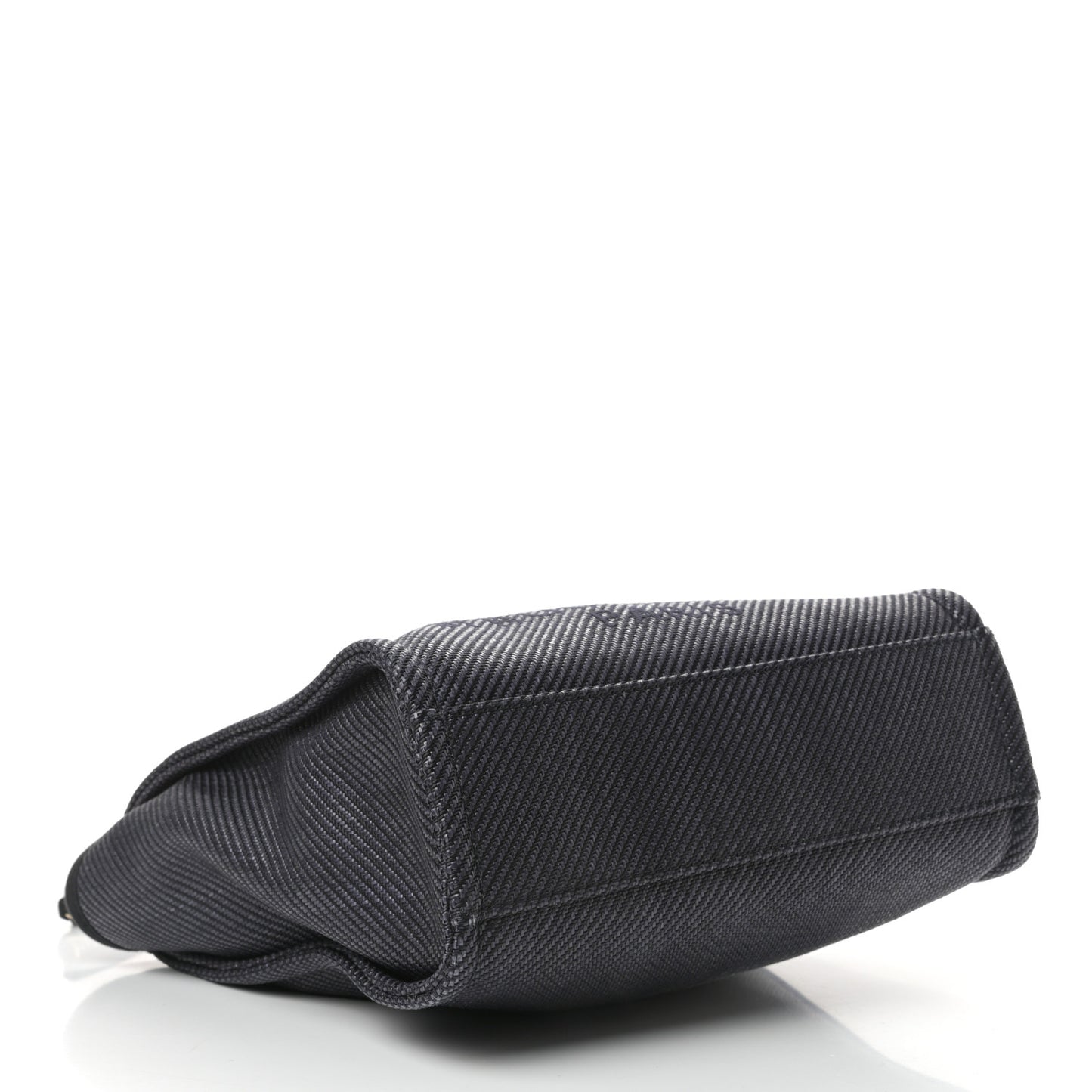Mixed Fibers Calfskin Mini Deauville Tote Black