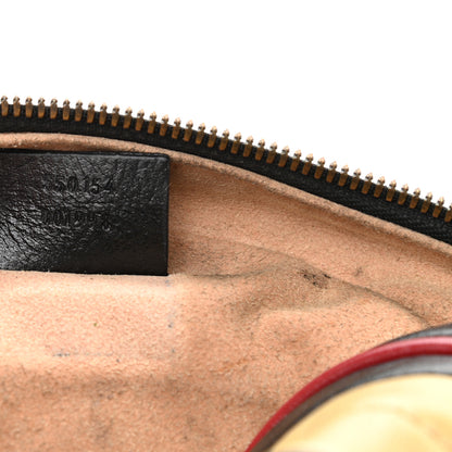 Gucci Azalea Calfskin Matelasse Diagonal Patchwork Mini Torchon GG Marmont Round Shoulder Bag Black Beige Romantic Cerise 7 of 16