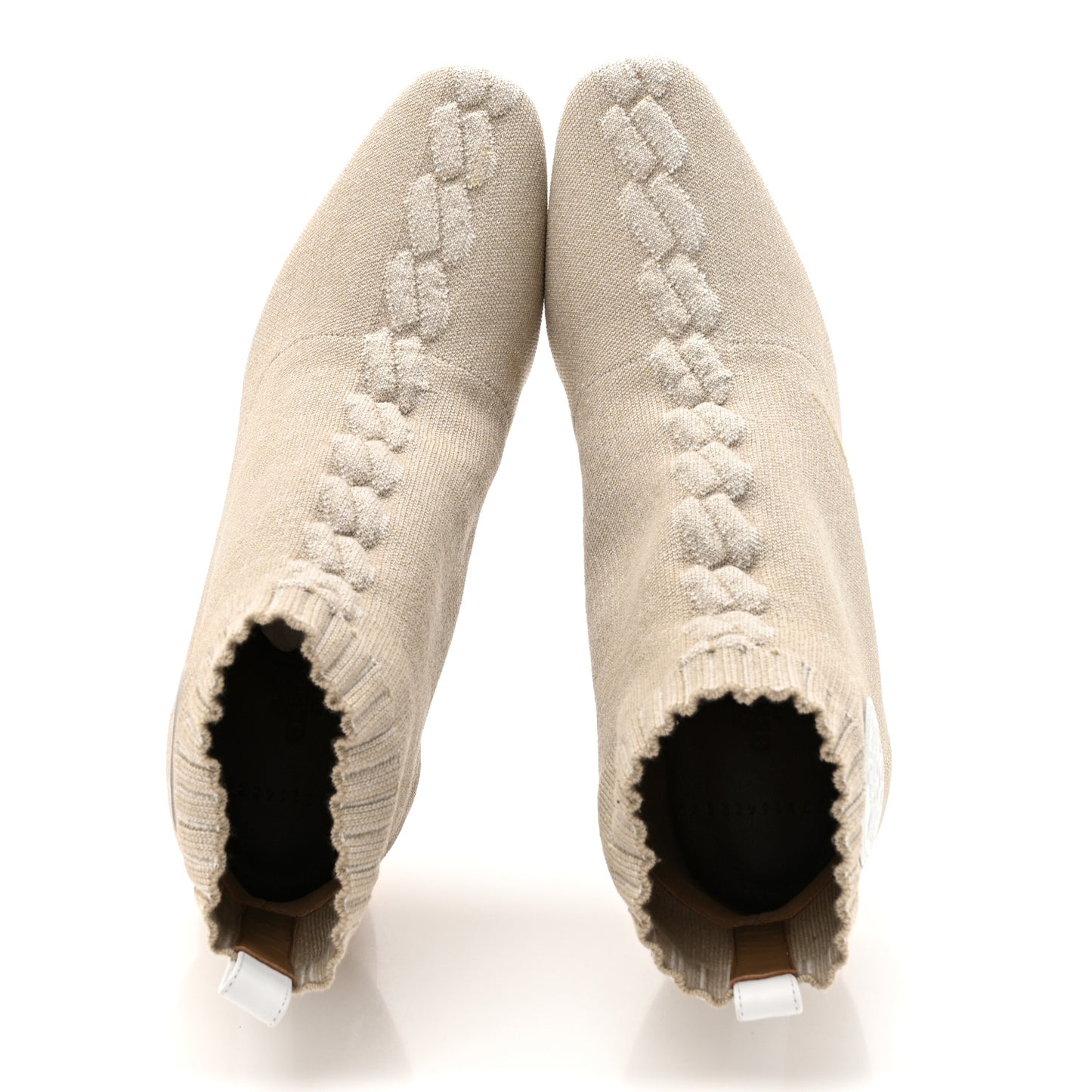 Knit Calfskin Volver 60 Ankle Boots 38.5 Nocciola