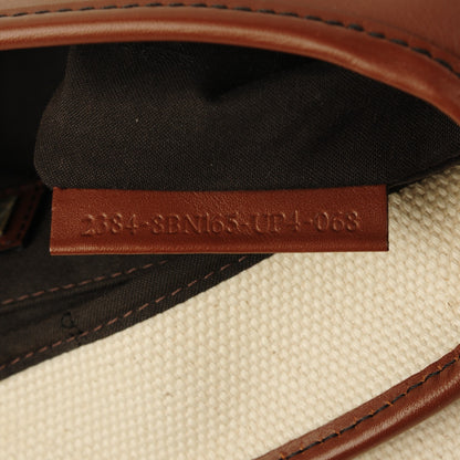 Fendi Toile Calfskin B Bag Beige Tan 6 of 9