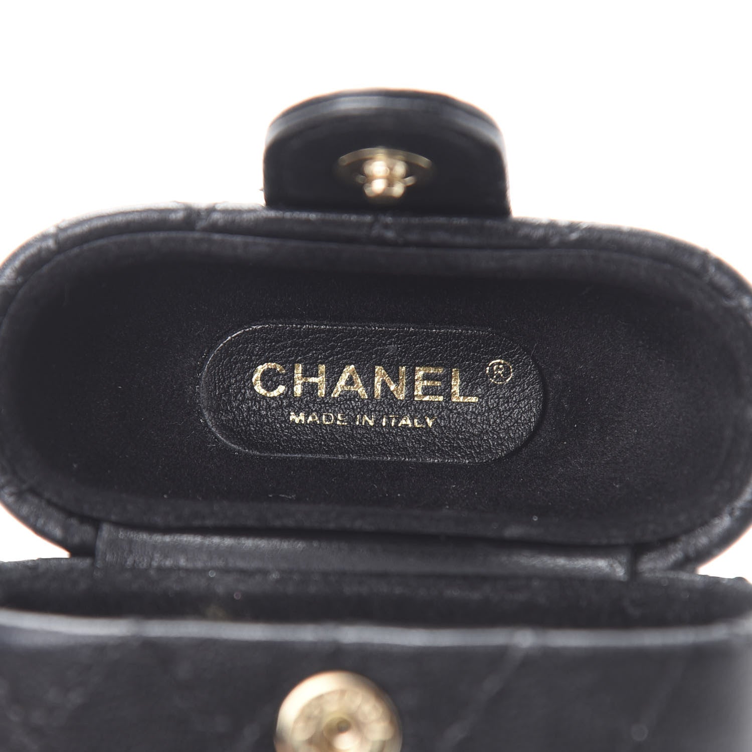 Chanel Lambskin Quilted Airpods Pro Case With Chain Black 6 of 8