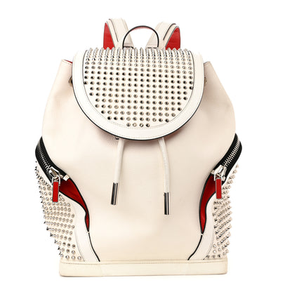 Christian Louboutin Calfskin Spiked Explorafunk Backpack White 1 of 11