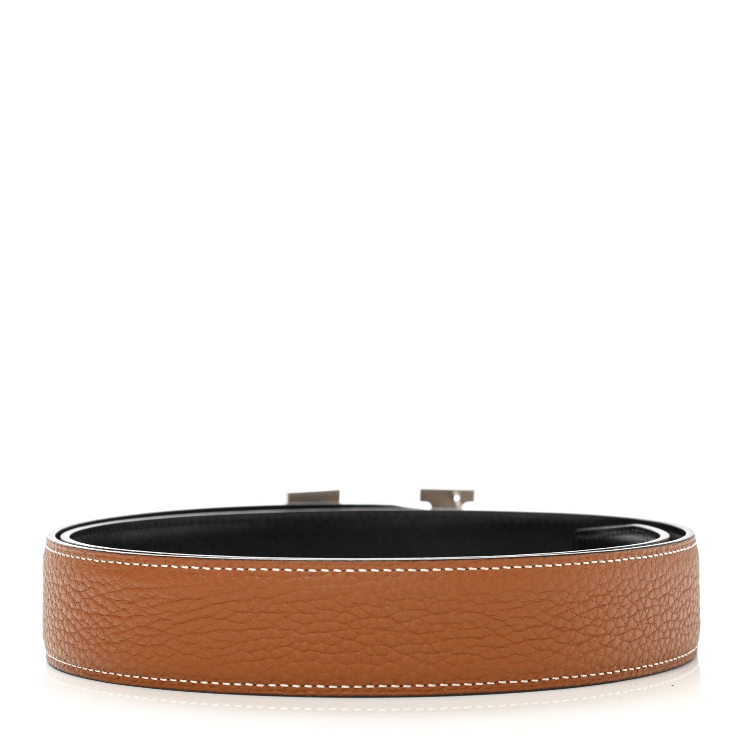 Hermes Swift Togo 32mm H Belt 85 Black Gold 2 of 5