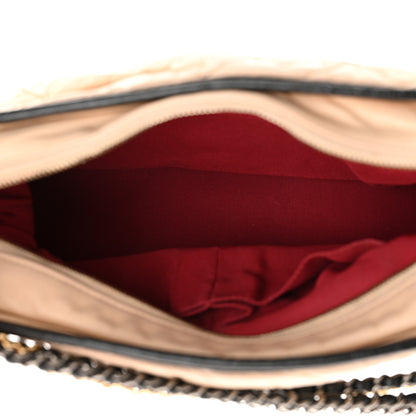 Chanel Aged Calfskin Quilted Medium Gabrielle Hobo Beige Black 5 of 10