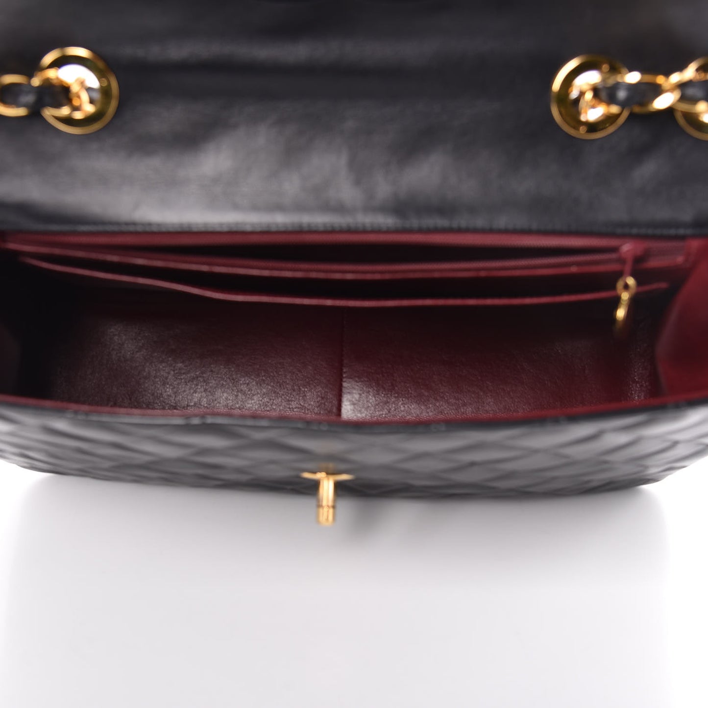 Lambskin Quilted XL Jumbo Single Flap Black
