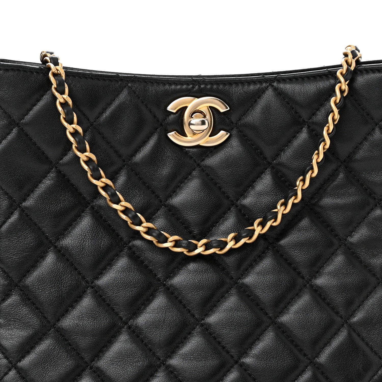 Chanel Lambskin Quilted Small Pearl Crush Hobo Black 5 of 13