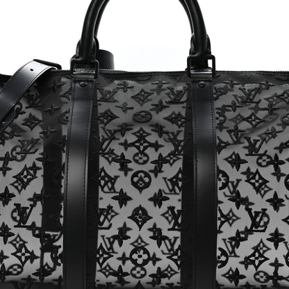 Louis Vuitton Monogram See Through Keepall Bandouliere 50 Black 6 of 8