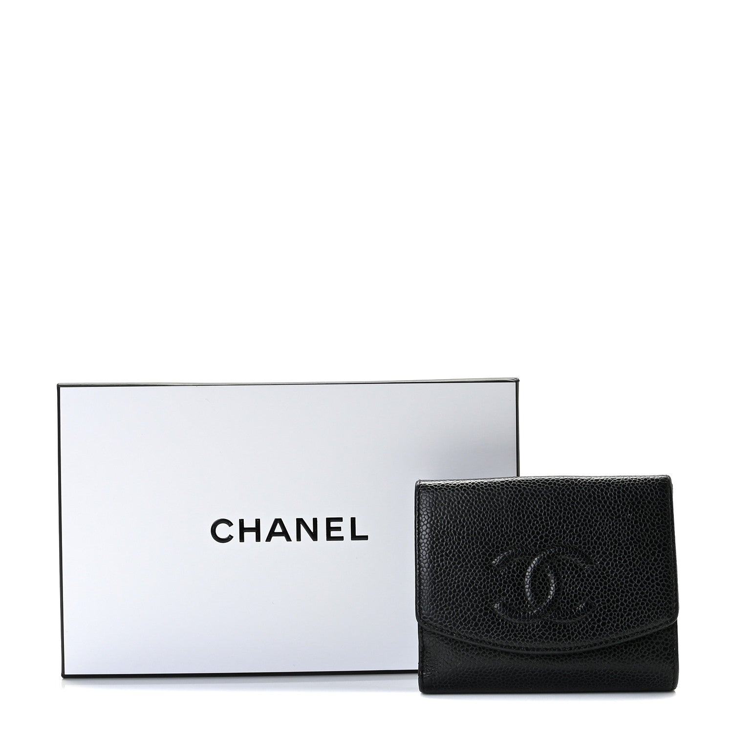 Chanel Caviar Timeless CC Compact French Wallet Black 13 of 13
