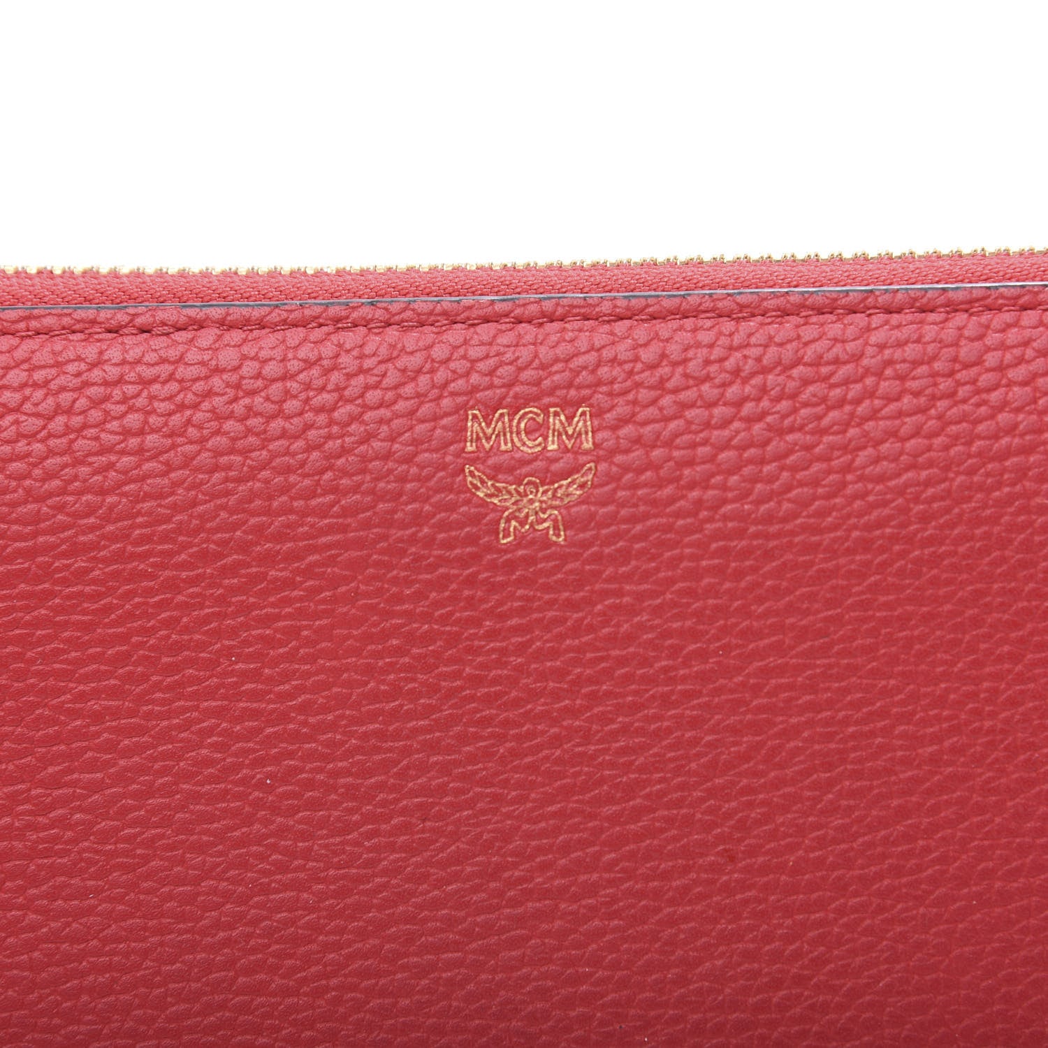 MCM Calfskin Fontanellas Park Avenue Milla Zip Around Wallet Ruby Red 7 of 10