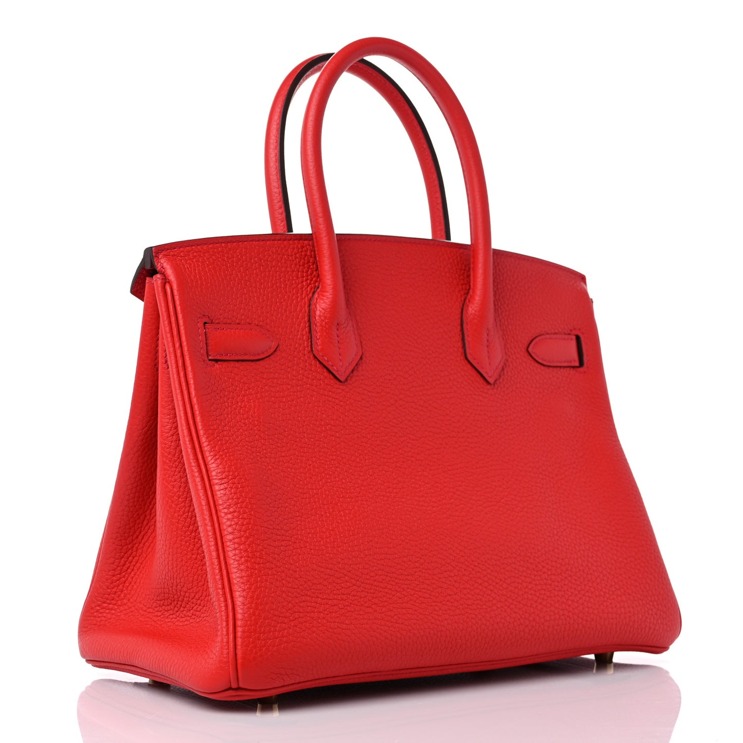 Taurillon Clemence Birkin 30 Rouge Tomate