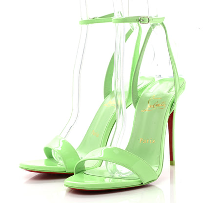 Christian Louboutin Patent Loubigirl 100 Sandals 37 Neon Green 3 of 9