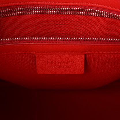 Salvatore Ferragamo Calfskin Large Star Tote Terracotta 6 of 10