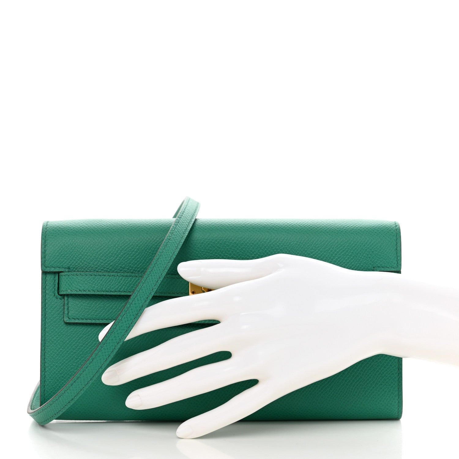 Hermes Epsom Kelly Wallet To Go Vert Jade 2 of 8