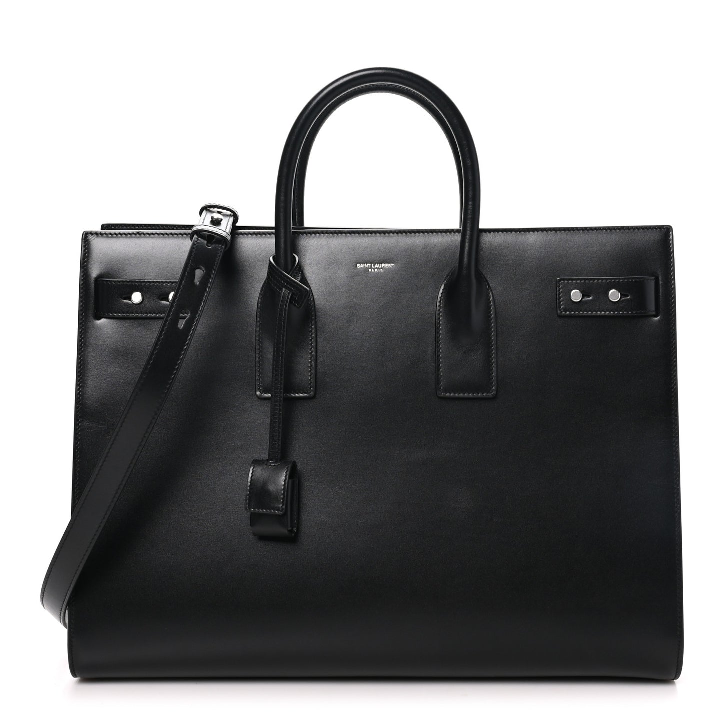 Calfskin Large Thin Sac De Jour  Black