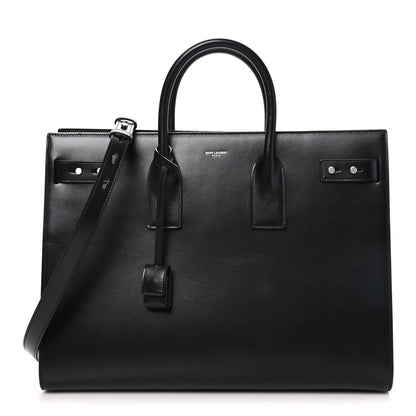Saint Laurent Calfskin Large Thin Sac De Jour  Black 1 of 10
