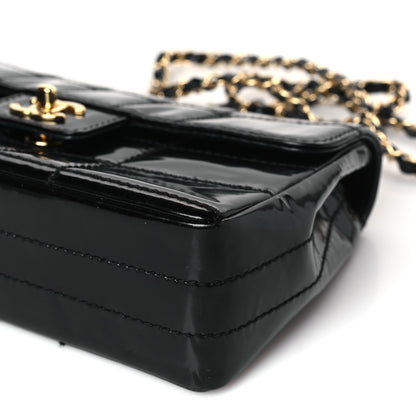 Chanel Patent Medium Chocolate Bar Flap Black 9 of 9