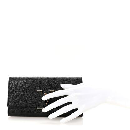 Louis Vuitton Taurillon Capucines Wallet Black 2 of 6
