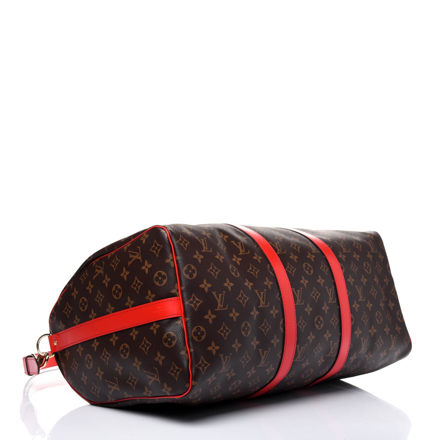 Louis Vuitton Calfskin Monogram Keepall Bandouliere 50 Coquelicot 3 of 12