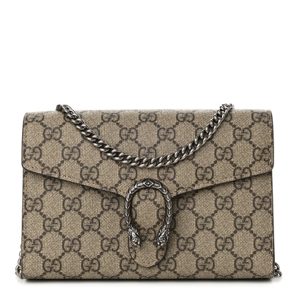 Gucci GG Supreme Monogram Mini Dionysus Chain Wallet Beige Taupe 1 of 12