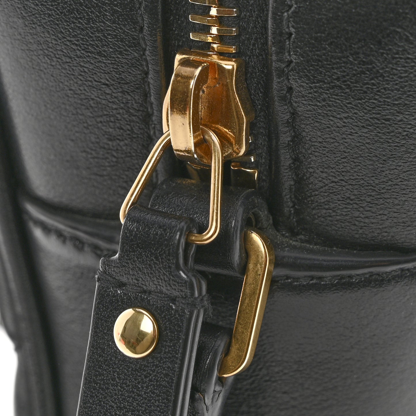 Calfskin Matelasse Monogram Lou Camera Bag Black