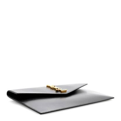 Saint Laurent Smooth Shiny Calfskin Monogram Uptown Pouch Black 4 of 11