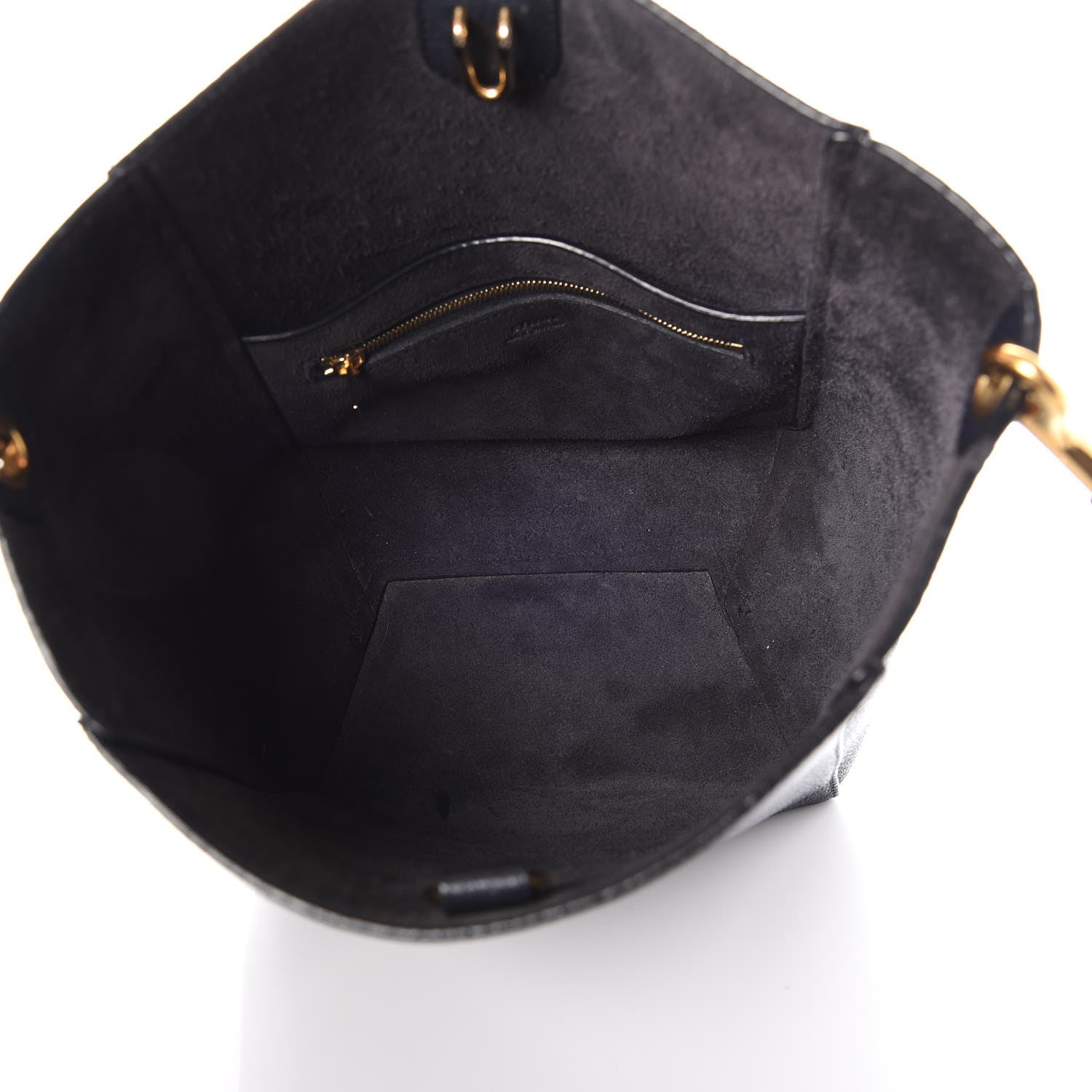 Celine Soft Grained Calfskin Small Sangle Bucket Bag Navy 7 of 11