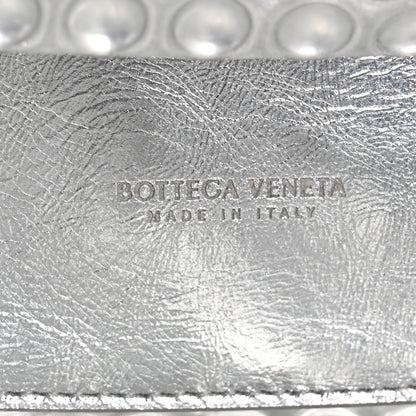 Bottega Veneta Metallic Fabric Bubble Wrap The Mini Pouch Silver 6 of 9