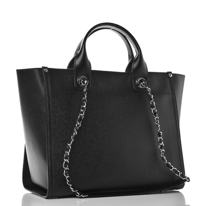 Chanel Caviar Small Studded Deauville Tote Black 4 of 8