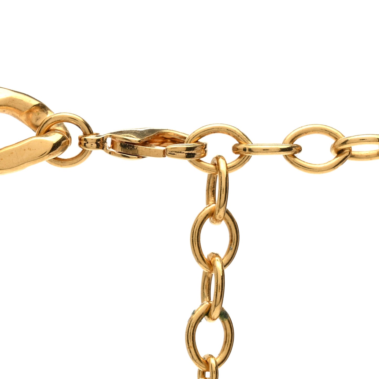 Metal CD Choker Necklace Gold Pink